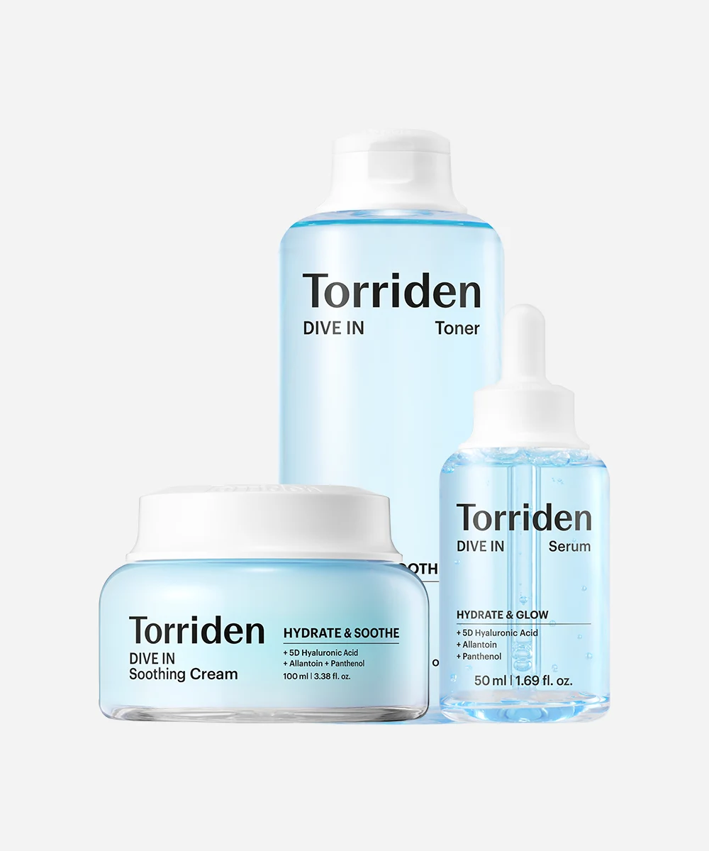 [NEW] [3종세트] 다이브인 저분자 히알루론산 세럼 50ml + 토너 300ml + 수딩크림 100ml