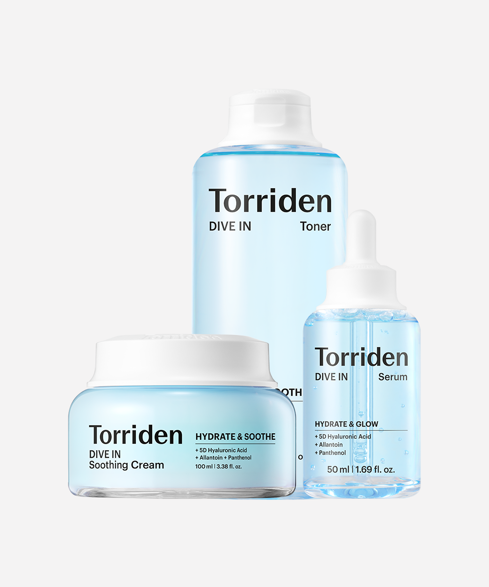 [NEW] [3종세트] 다이브인 저분자 히알루론산 세럼 50ml + 토너 300ml + 수딩크림 100ml